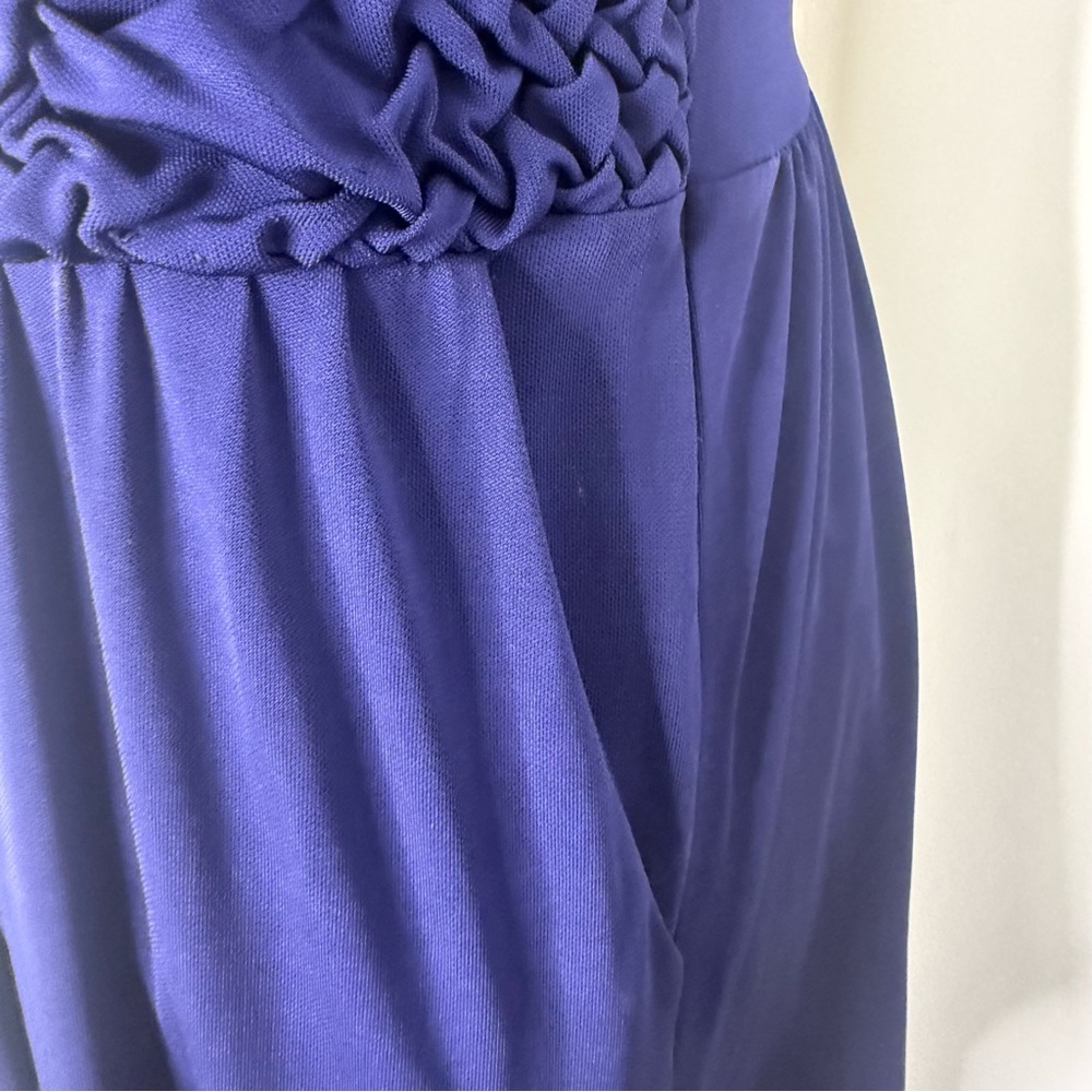 Maeve Yuma Navy Blue Maxi Dress Size 6 Formal Sleeveless V-Neck Pockets - Picture 3 of 8